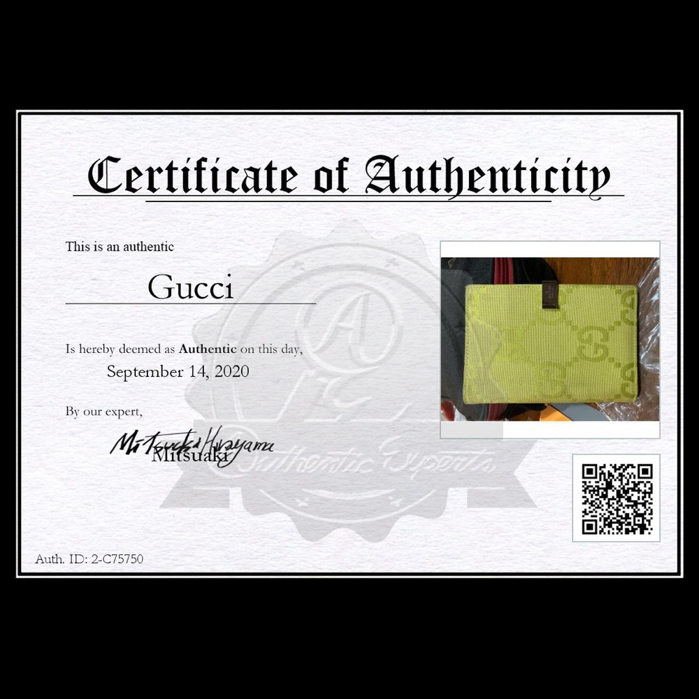 Authentic Gucci Green Agenda